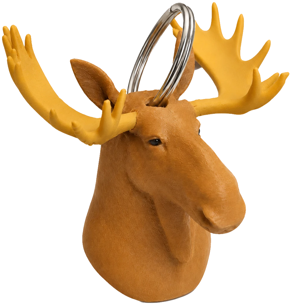 3D printed Moose Keychain product photo